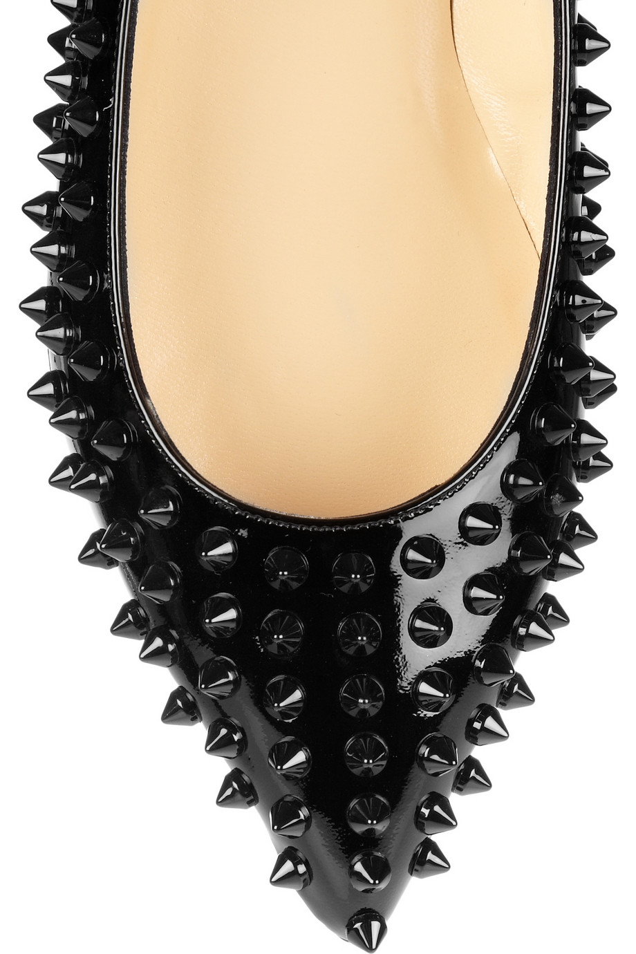 Christian Louboutin Pigalle Spikes Flat in Black | Lyst