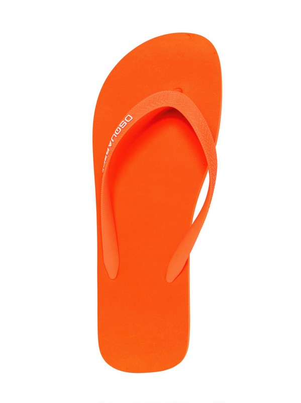 DSquared² Dsquared Logo Neon Rubber Flip Flops in Orange for Men | Lyst