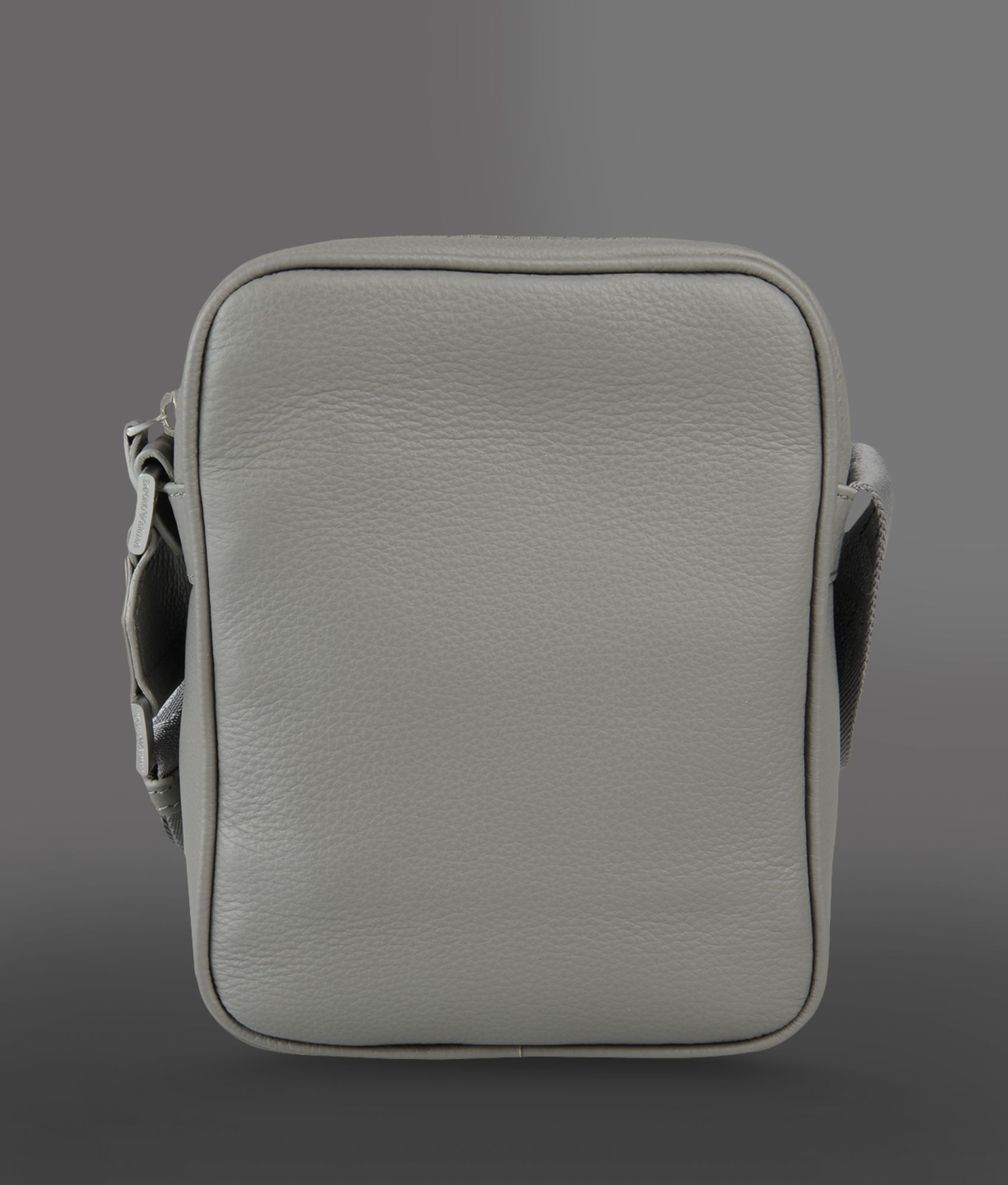 mens grey messenger bag