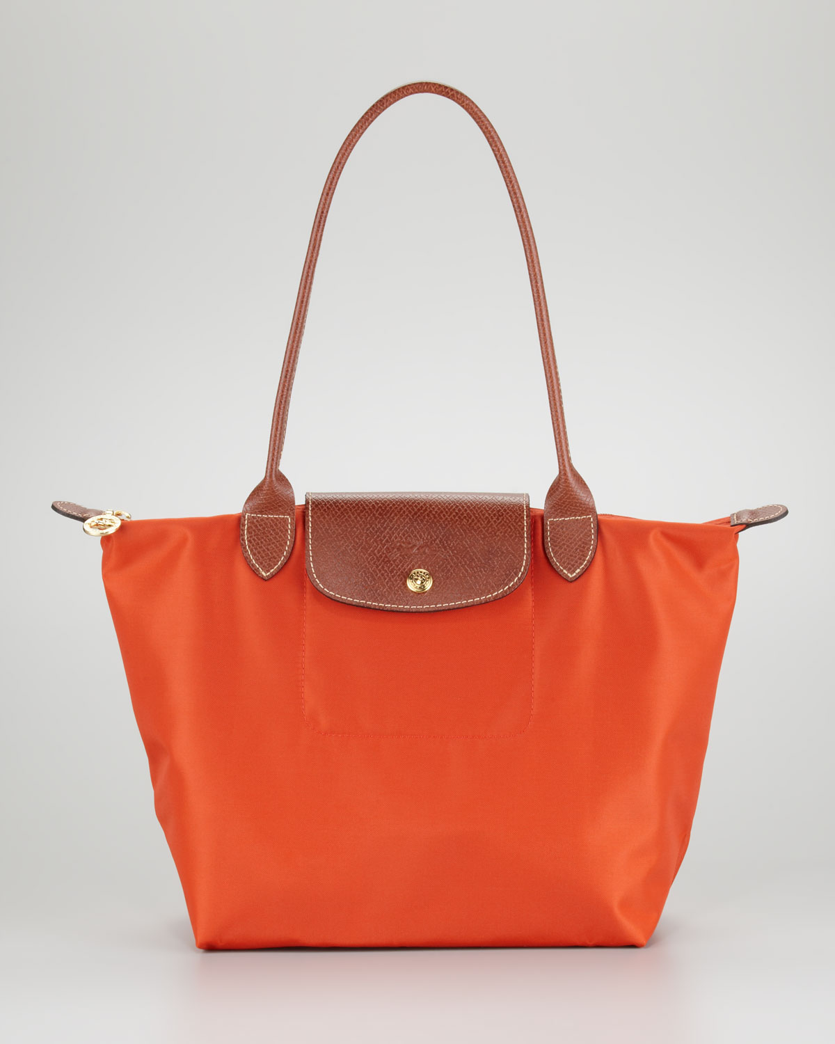 Lyst - Longchamp Le Pliage Small Shoulder Tote Bag in Orange
