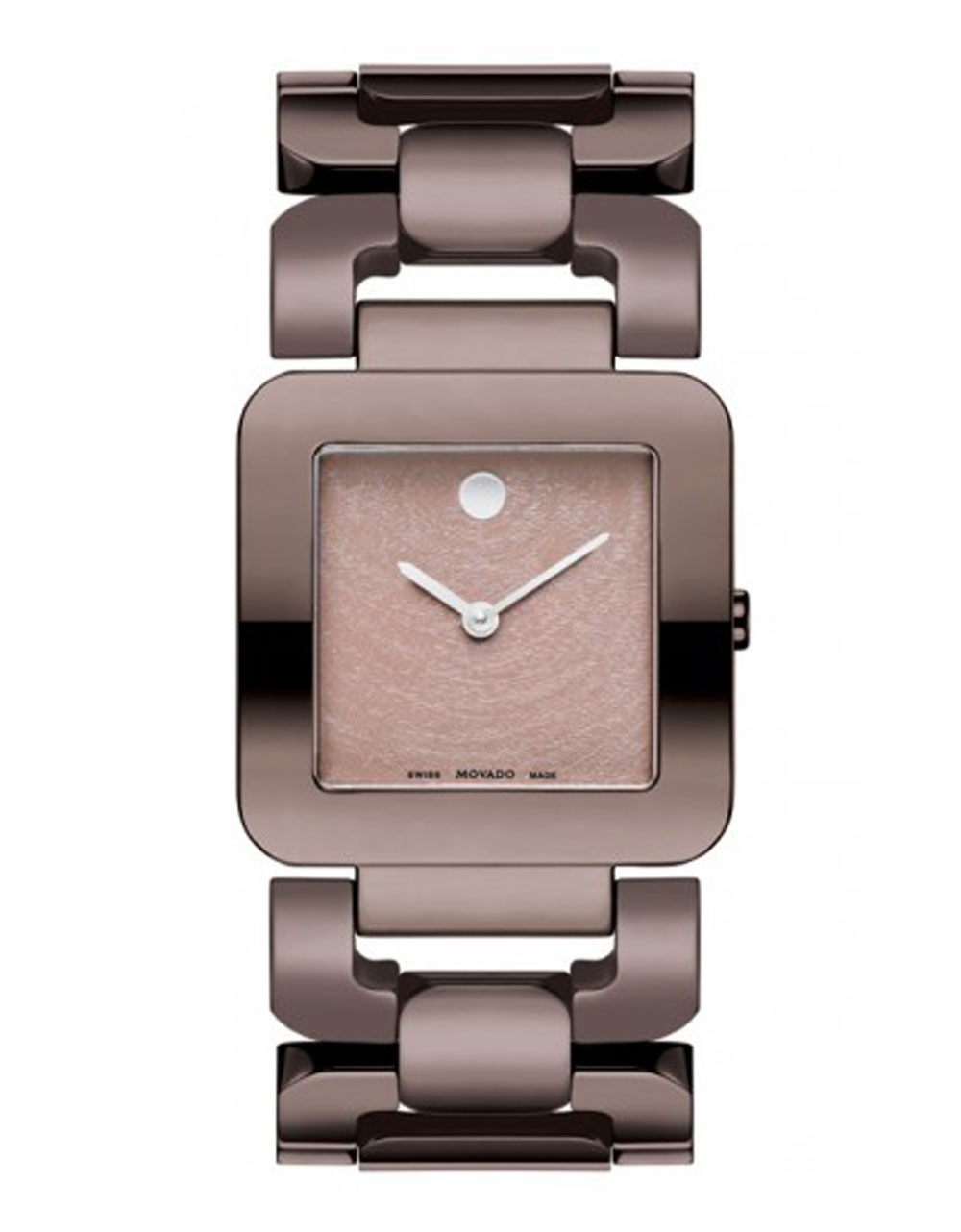 Movado Womens Square Chocolate Brown Luma Watch in Taupe (Metallic) Lyst