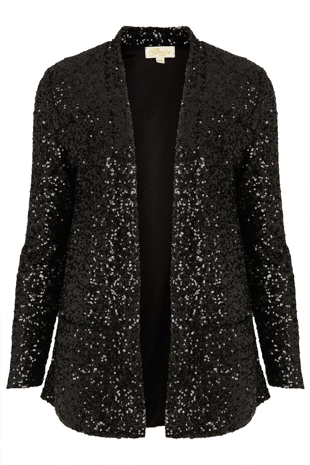 TOPSHOP Jagger Sequin Jacket By Goldie in Black - Lyst