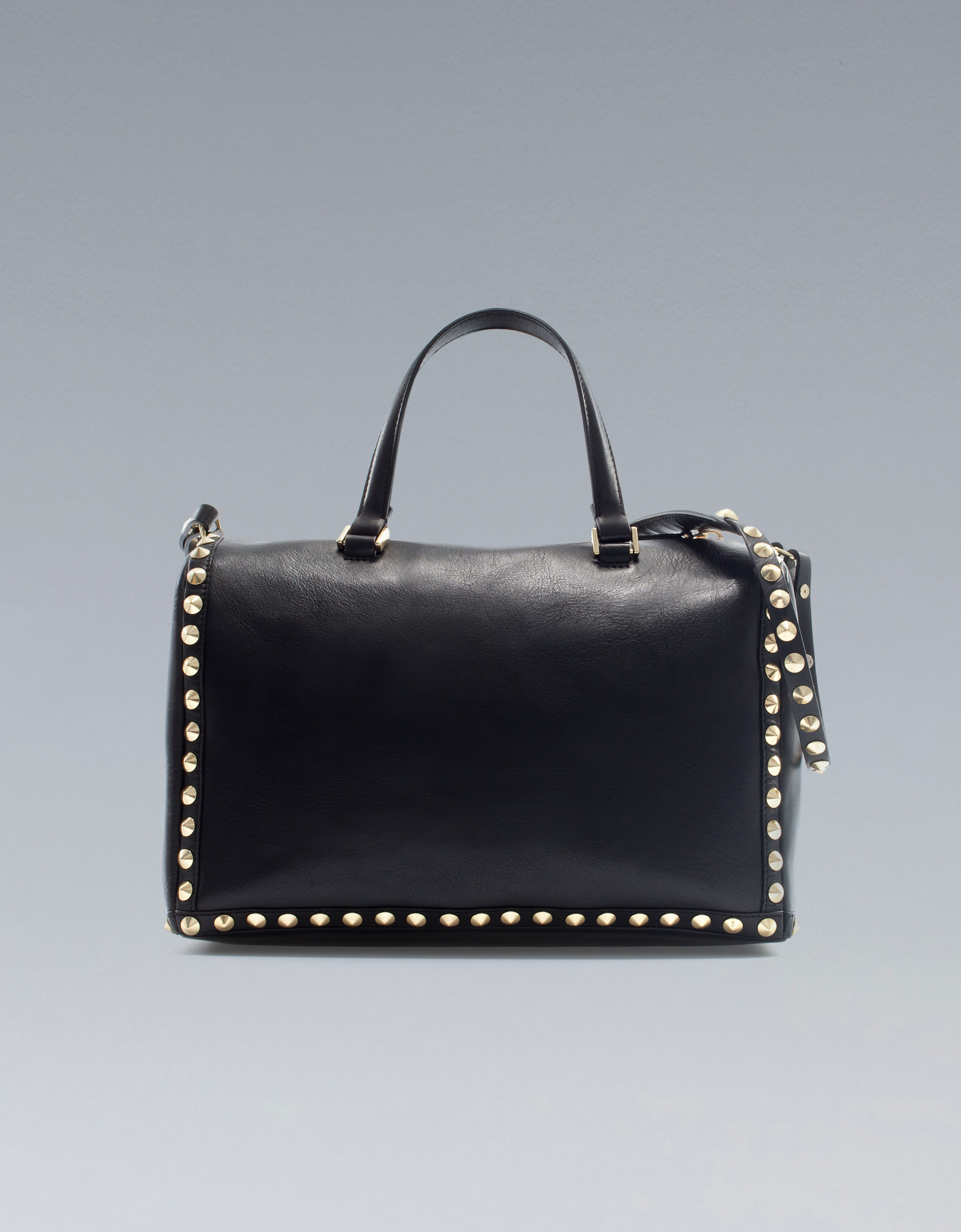 Black Leather Bag Gold Studs Keweenaw Bay Indian Community