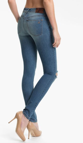 Dl1961 Amanda Destroyed Denim Skinny Jeans Mayhem in Blue (mayhem) | Lyst