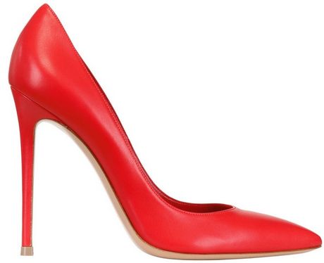 Gianvito Rossi 110mm Nappa Leather Pointy Pumps in Red | Lyst