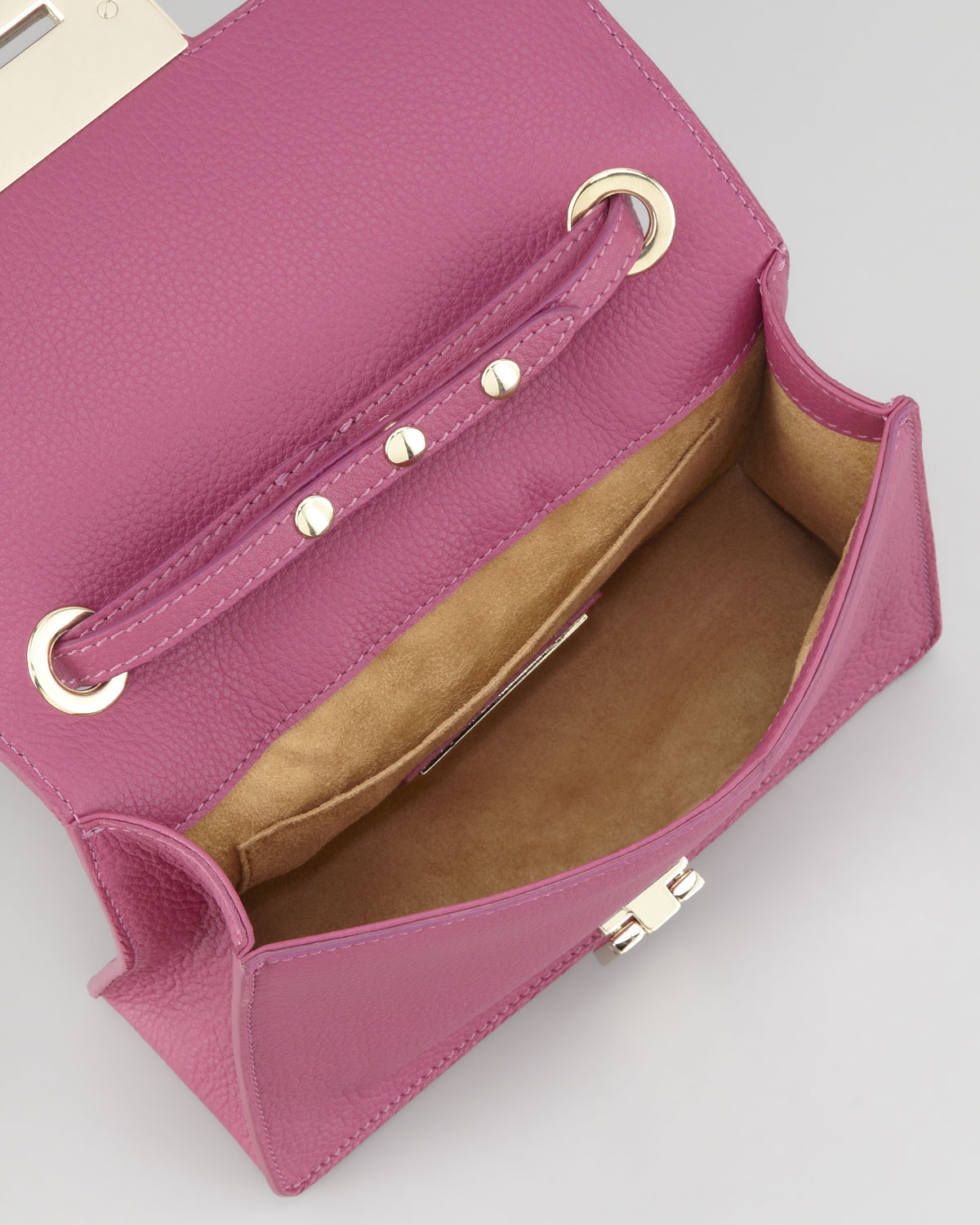 Lyst - Jimmy Choo Rebel Leather Crossbody Bag Purple in Pink