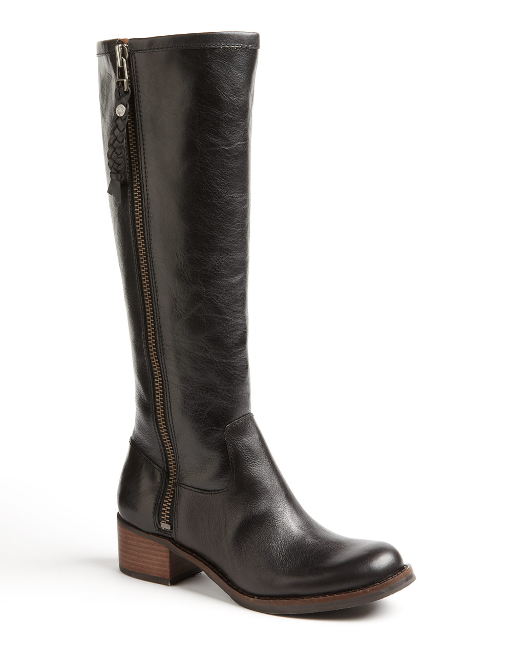 Lucky Brand Hesper Tall Leather Boots in Black Leather (Black) - Lyst