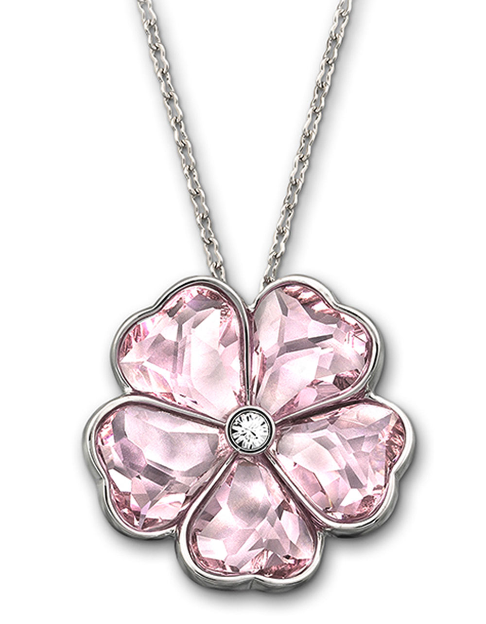 Lyst Swarovski Melancholy Rosaline Crystal Flower Pendant Necklace in