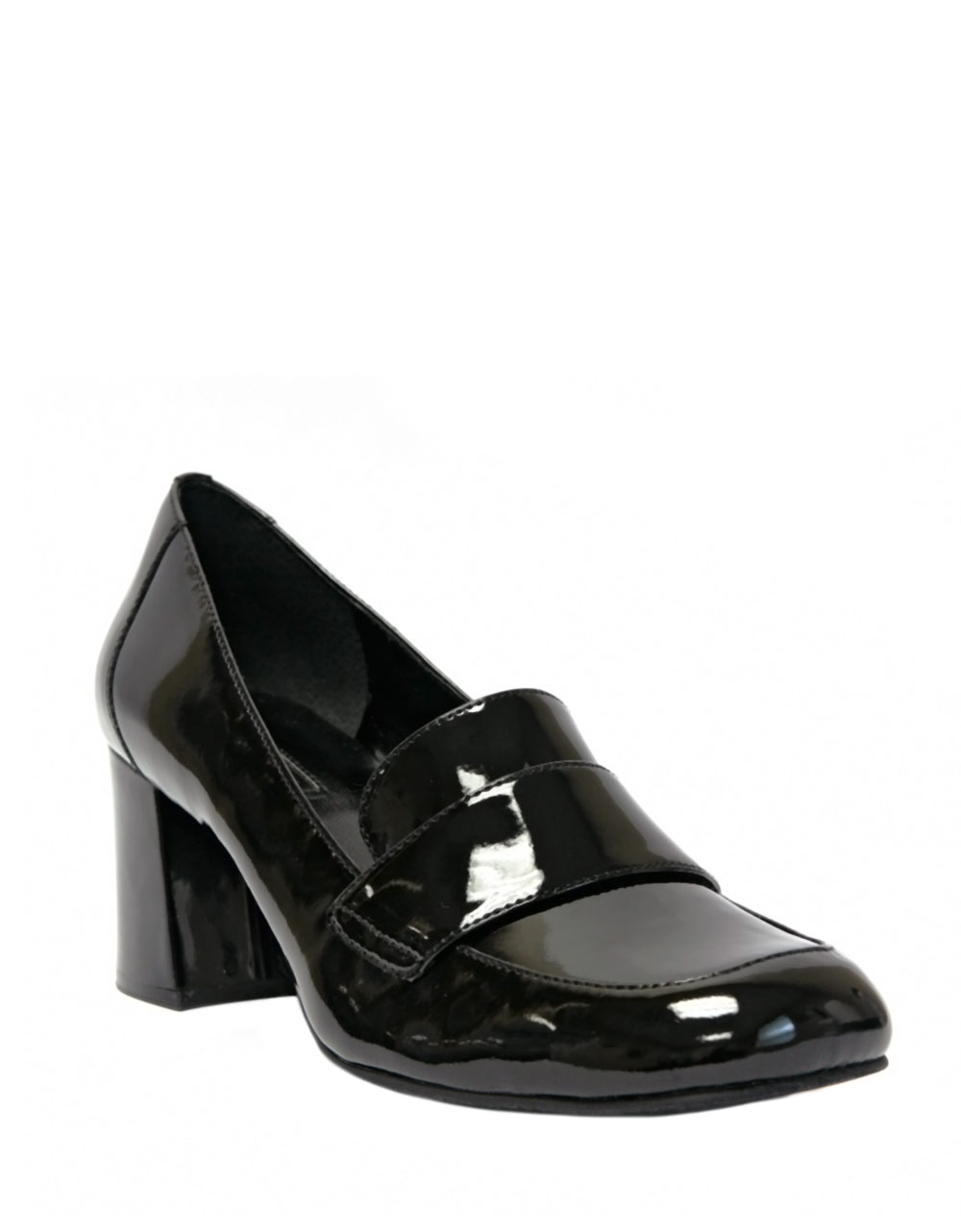 Tahari Lisa Black Patent Leather Loafers in Black (black patent) | Lyst