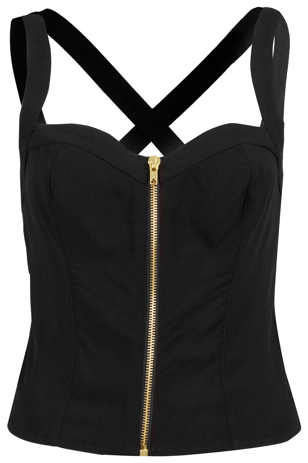 zipper front tank top