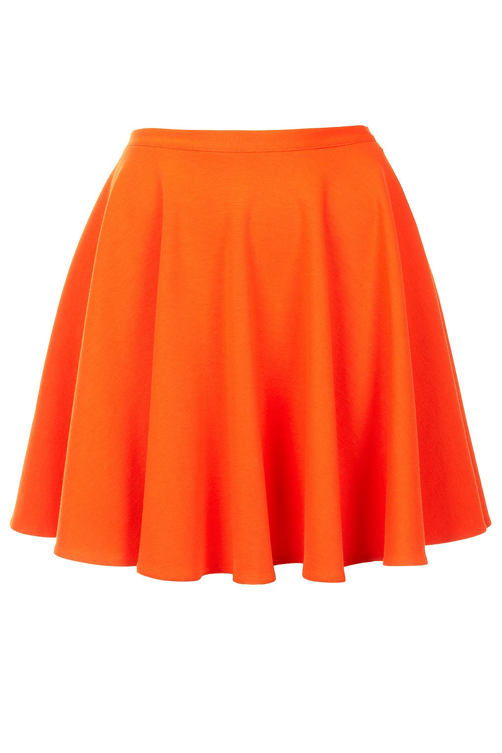 TOPSHOP Orange Milano Skater Skirt - Lyst