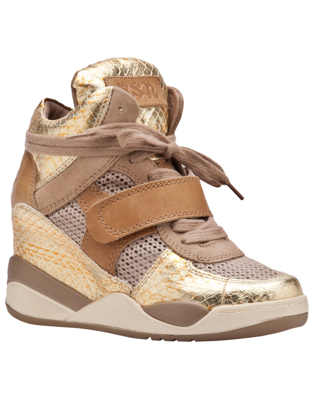 Ash Funky Wedge Sneaker in Gold (Metallic) - Lyst