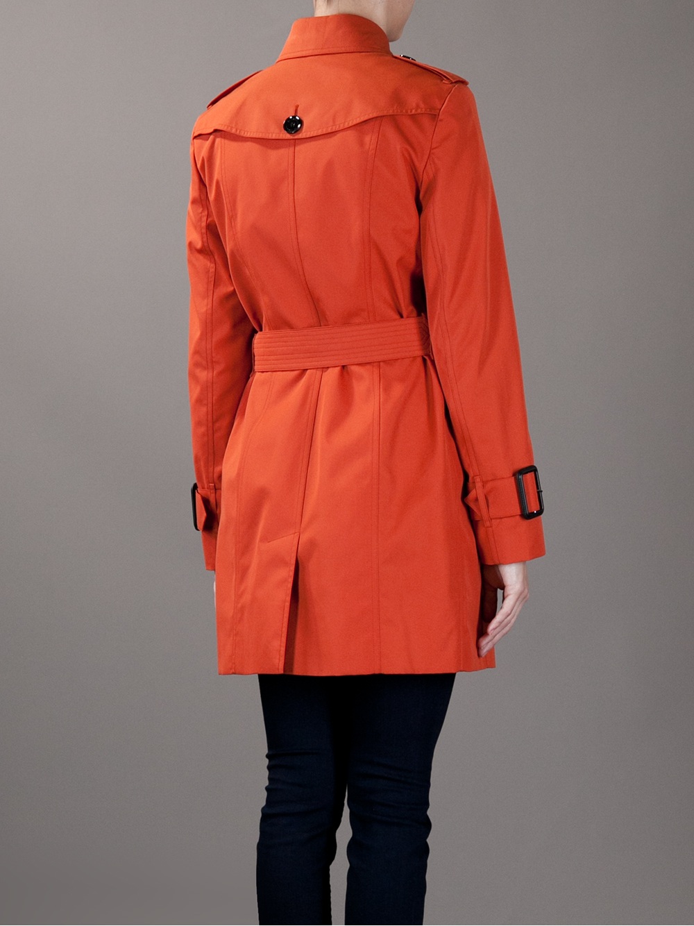 burberry orange trench coat