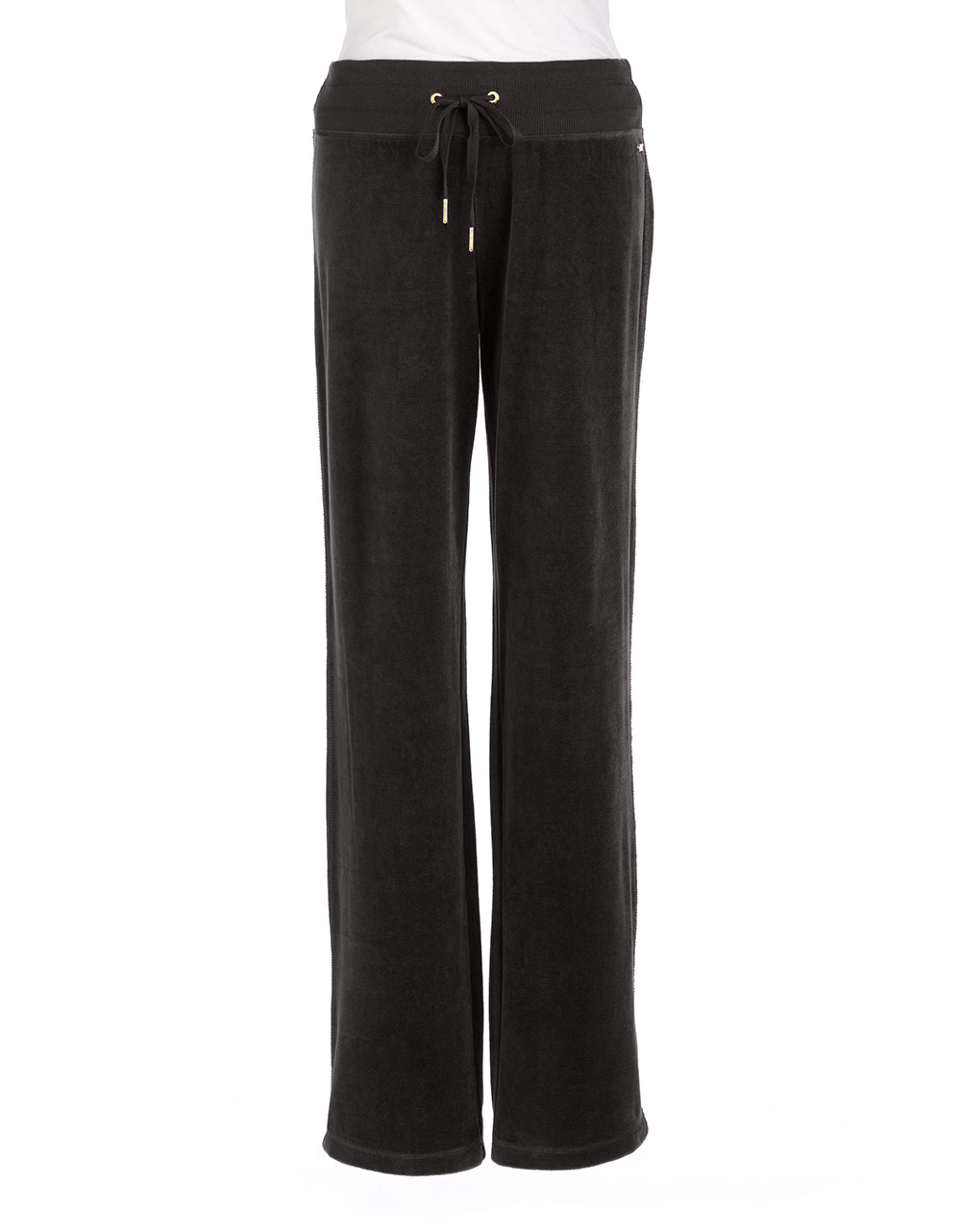 Calvin Klein Drawstring Velour Pants in Black | Lyst