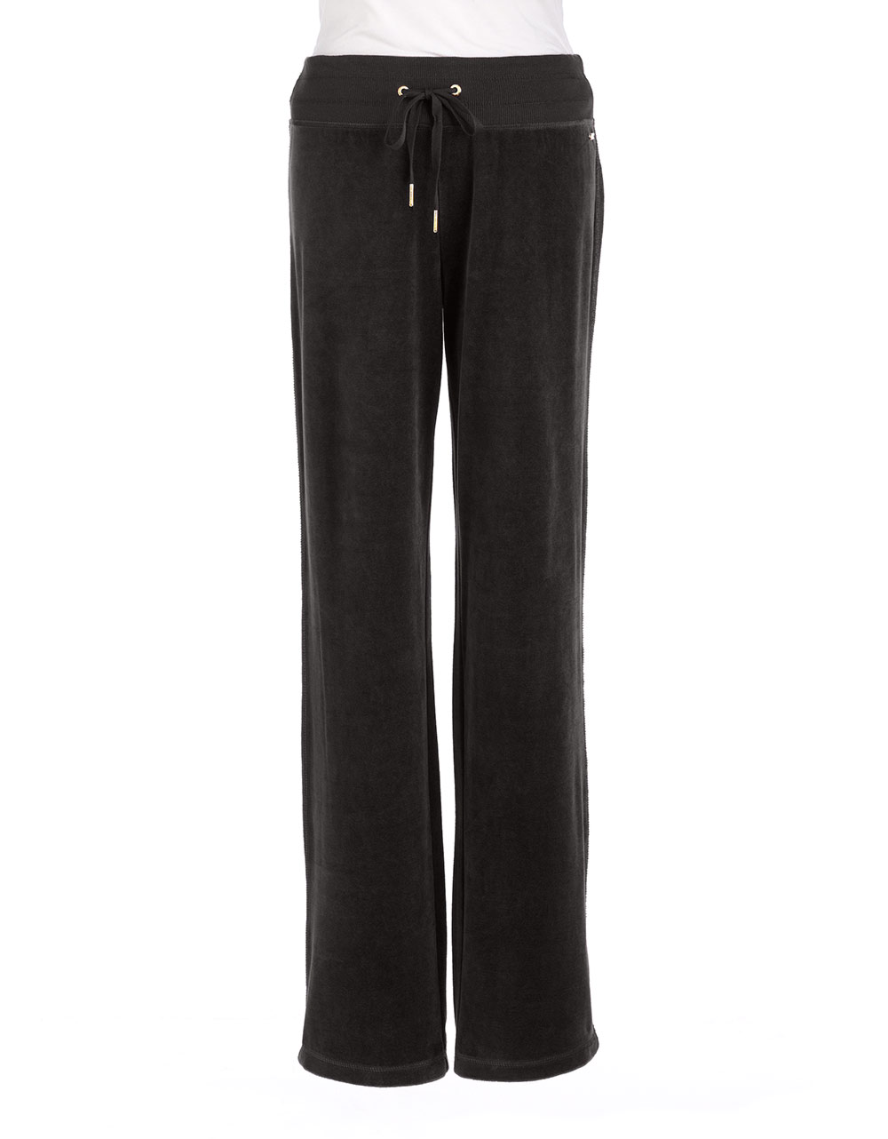 Calvin klein Drawstring Velour Pants in Black | Lyst