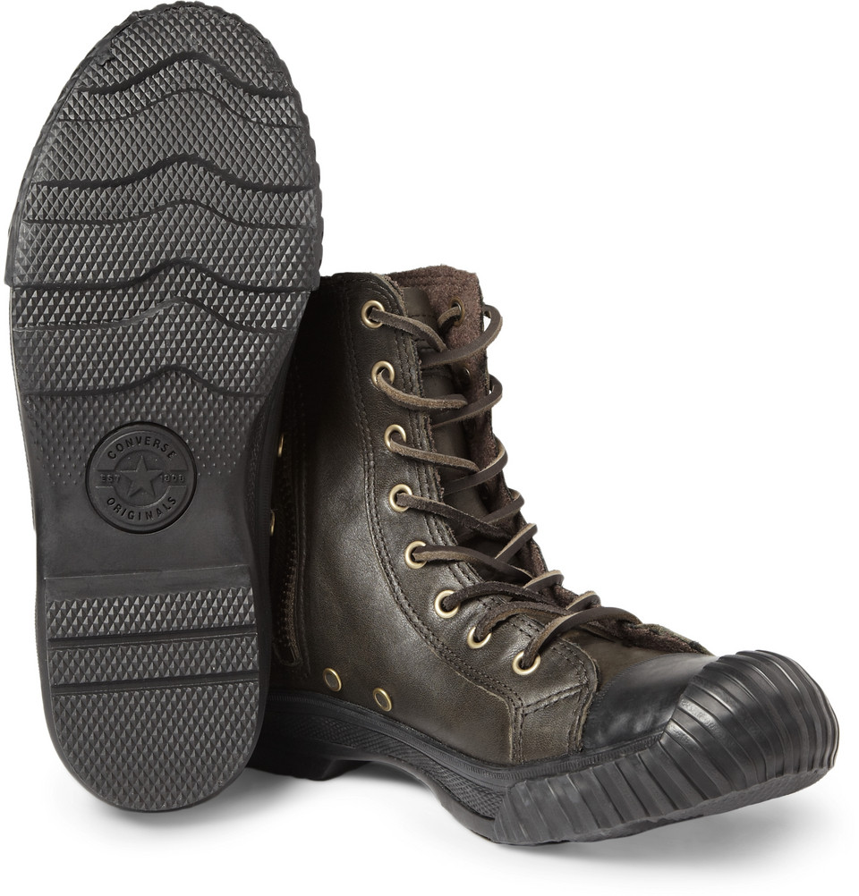 leather converse boots mens