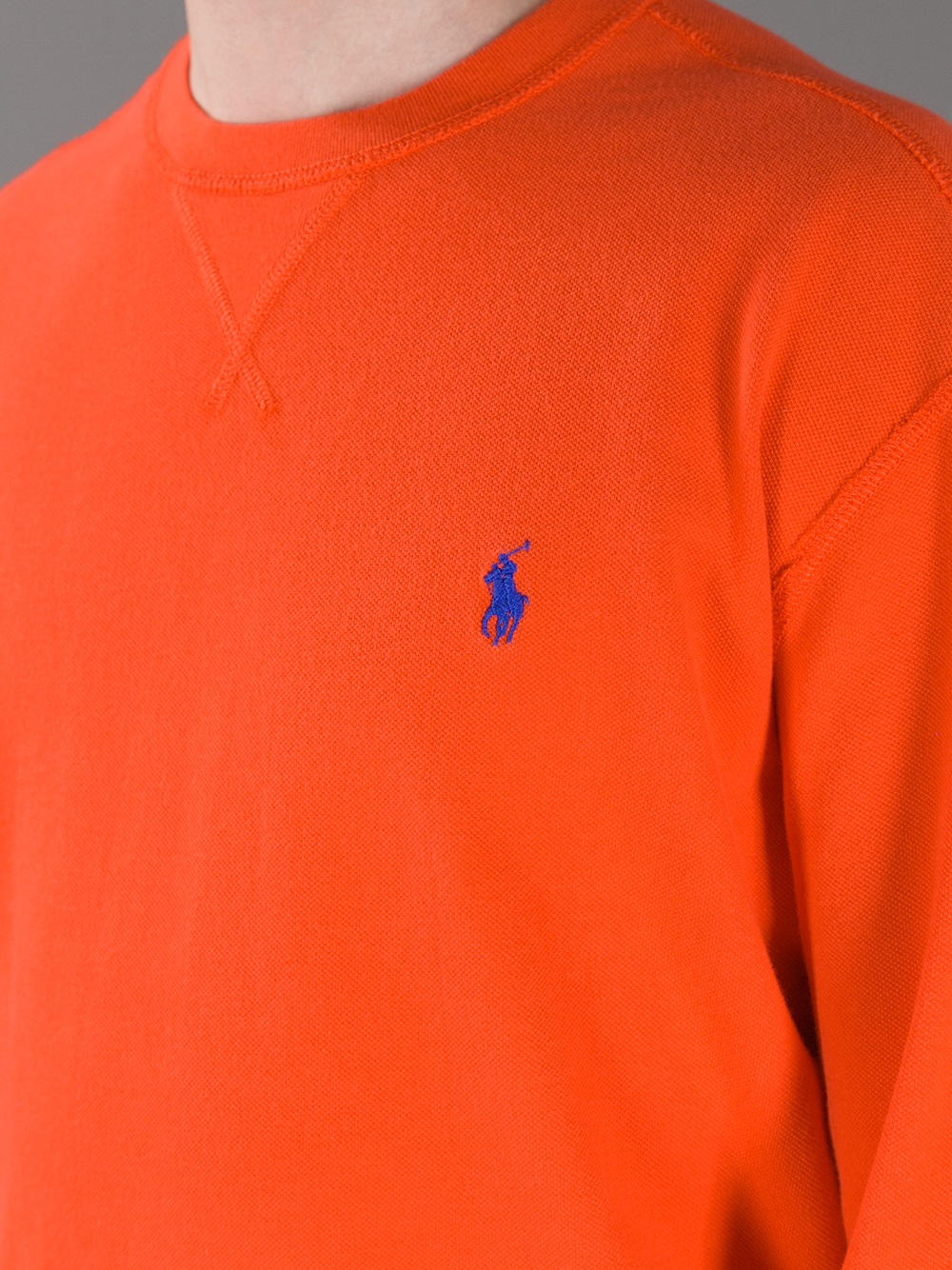 Polo Ralph Lauren Crew Neck Sweatshirt in Orange for Men | Lyst