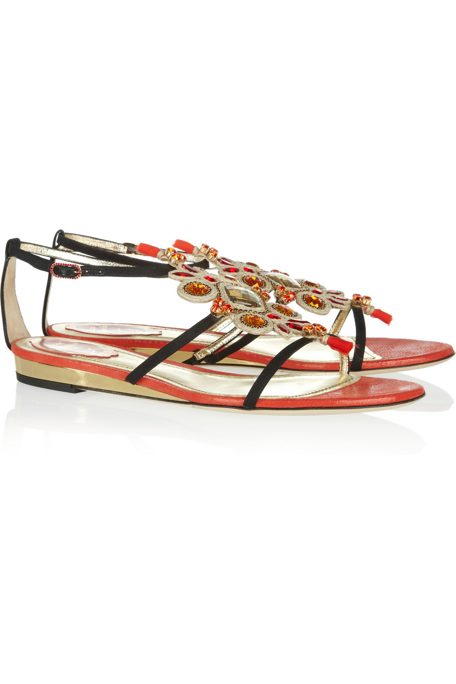 rene caovilla swarovski sandals