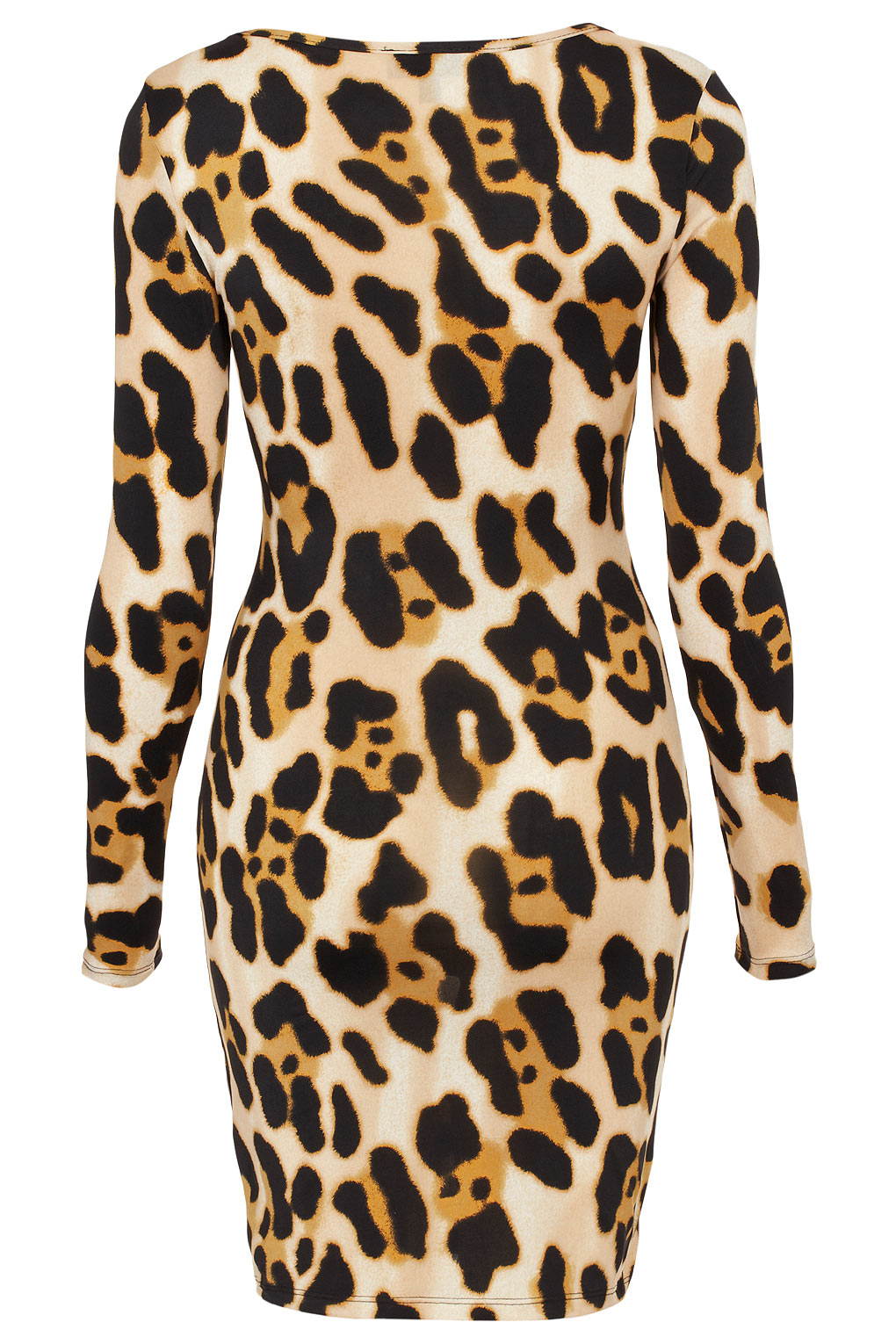 TOPSHOP Animal Print Bodycon Dress - Lyst