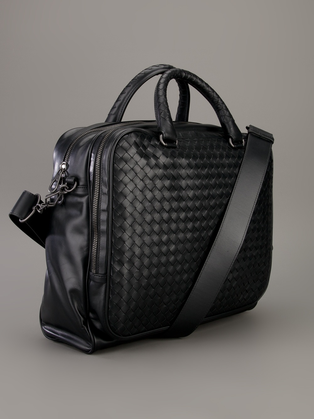 Bottega Veneta Woven Computer Bag in Black for Men - Lyst