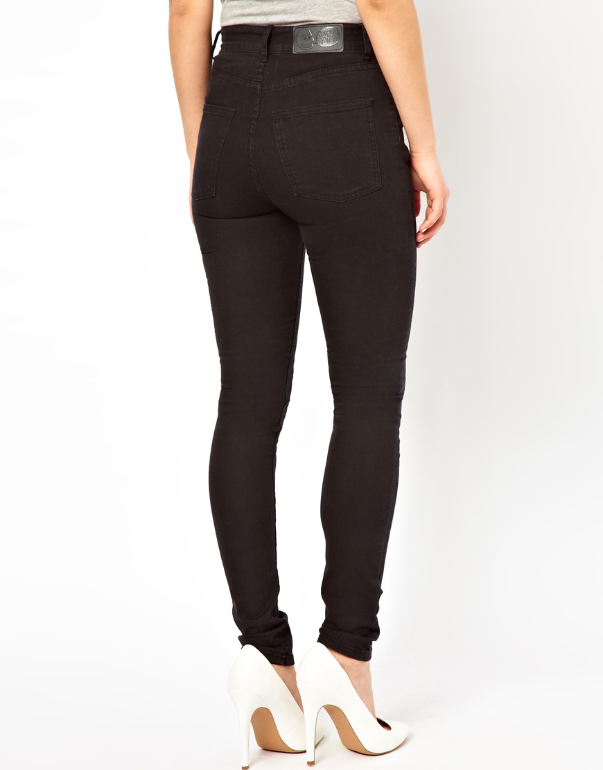 Lyst - Cheap Monday High Waist Skinny Jeans in Black