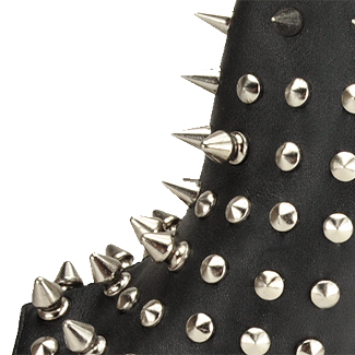 Lyst - Jeffrey Campbell Dusk Spike Leather Spiked Wedge in Black