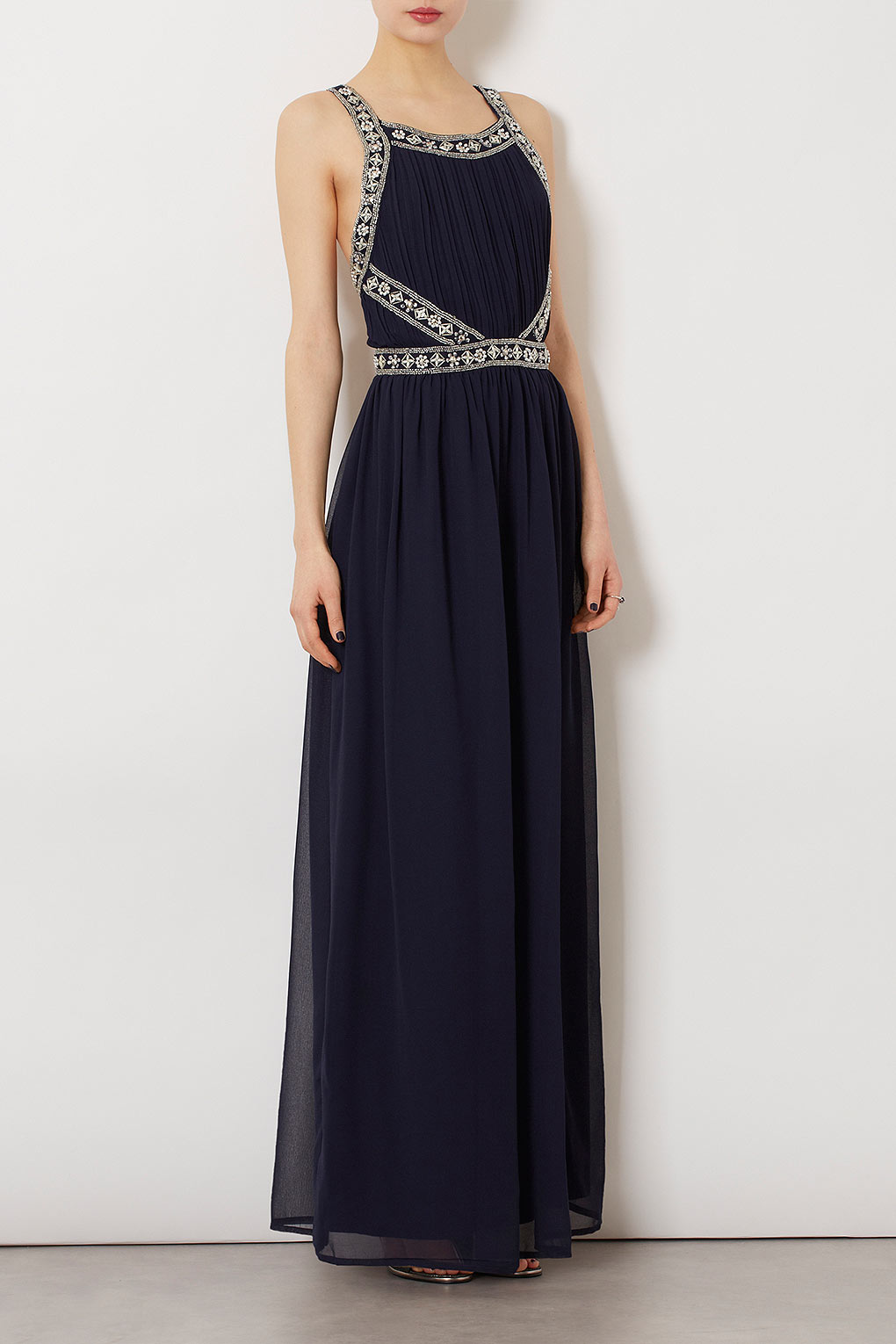 topshop blue maxi dress