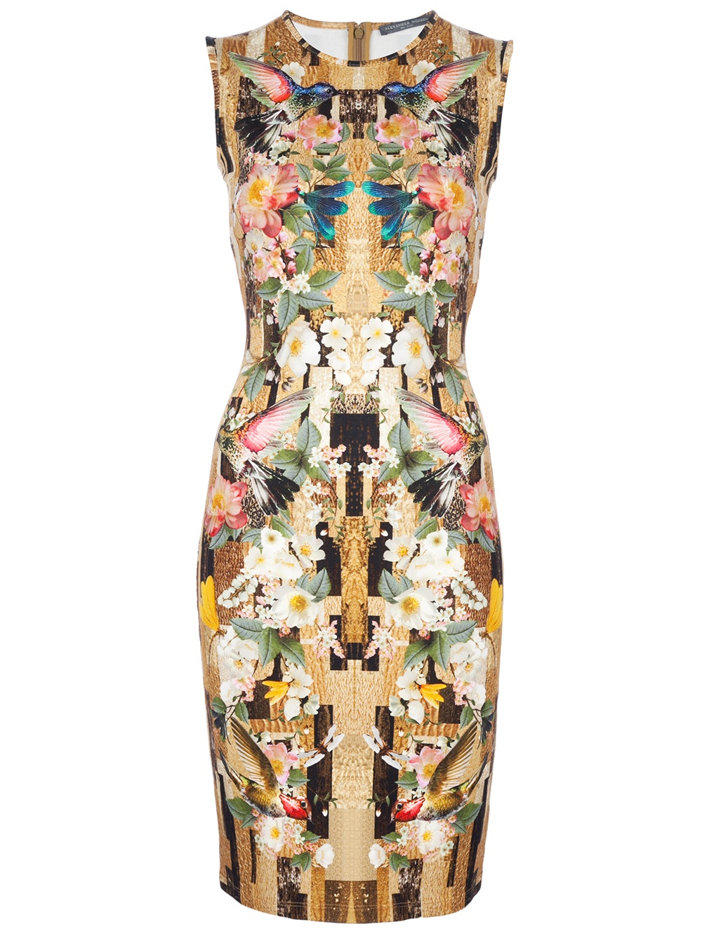 Alexander mcqueen Dragonfly Print Shift Dress in Multicolor