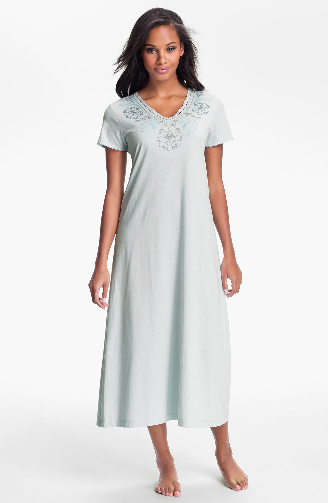 Carole Hochman Designs Airbrushed Stencil Nightgown in (bleached blue ...