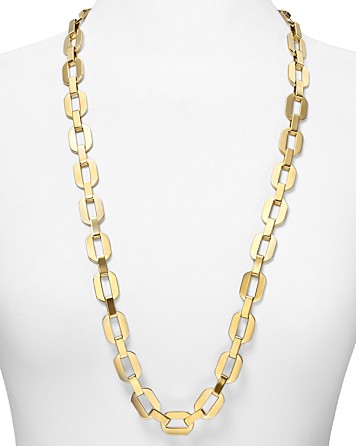 Michael Kors Gold Long Link Necklace in Metallic - Lyst