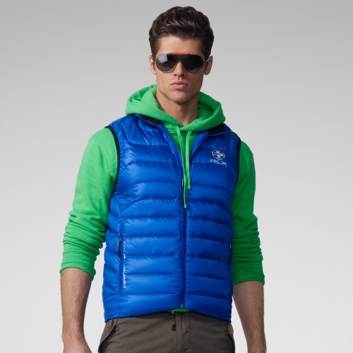 Lyst Rlx Ralph Lauren Waterrepellent Air Down Vest in Blue for Men