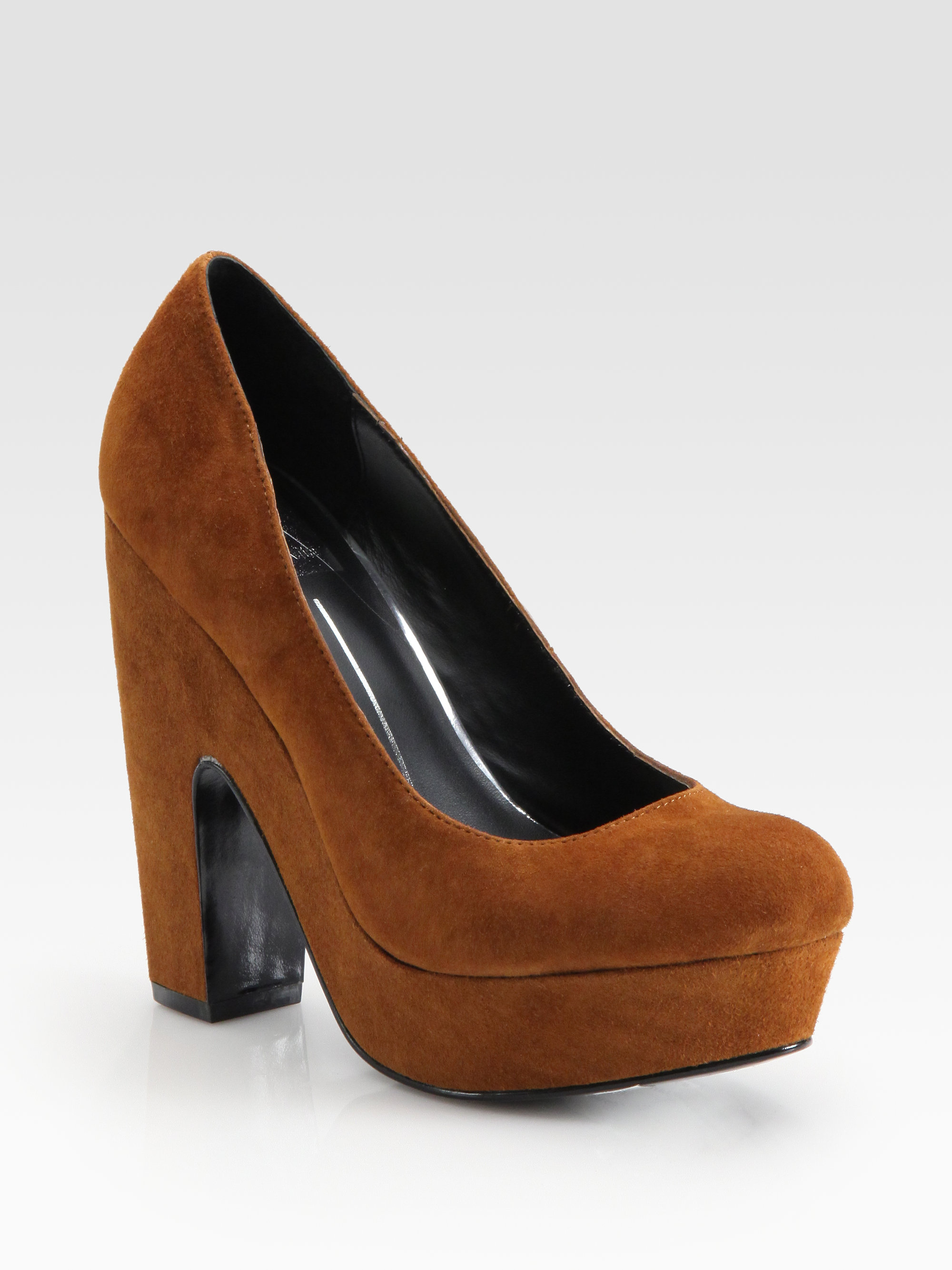 Lyst - Dolce vita Bryann Suede Chunkyheel Platform Pumps