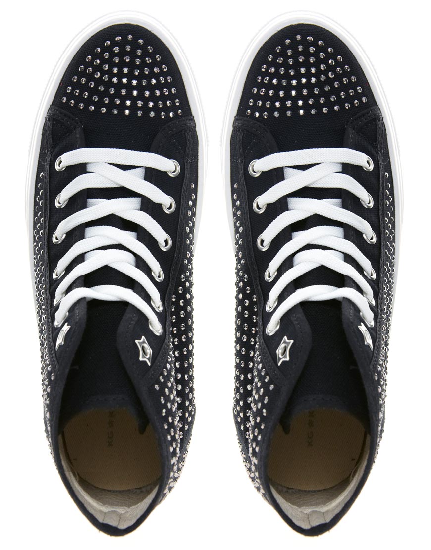 studded black trainers
