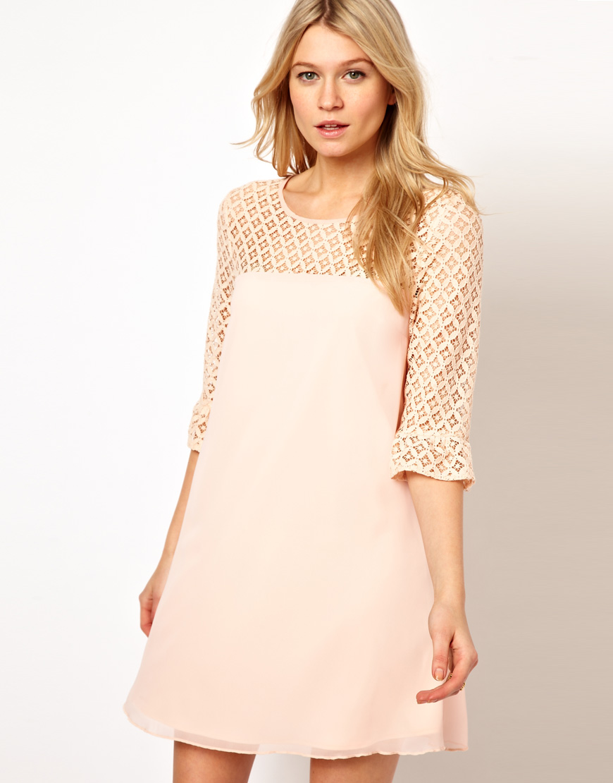 blush swing dress