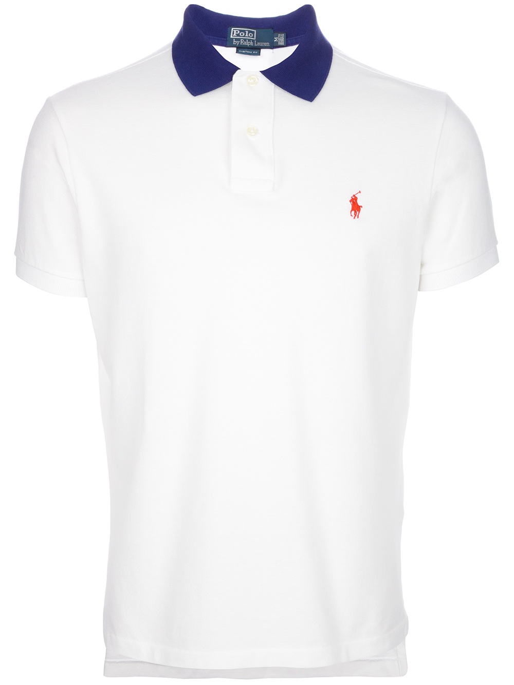 Polo Ralph Lauren Contrast Collar Polo Shirt in White for Men | Lyst