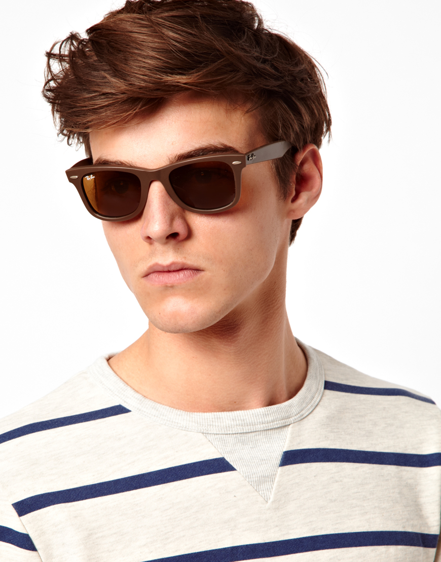 brown wayfarer sunglasses ray ban