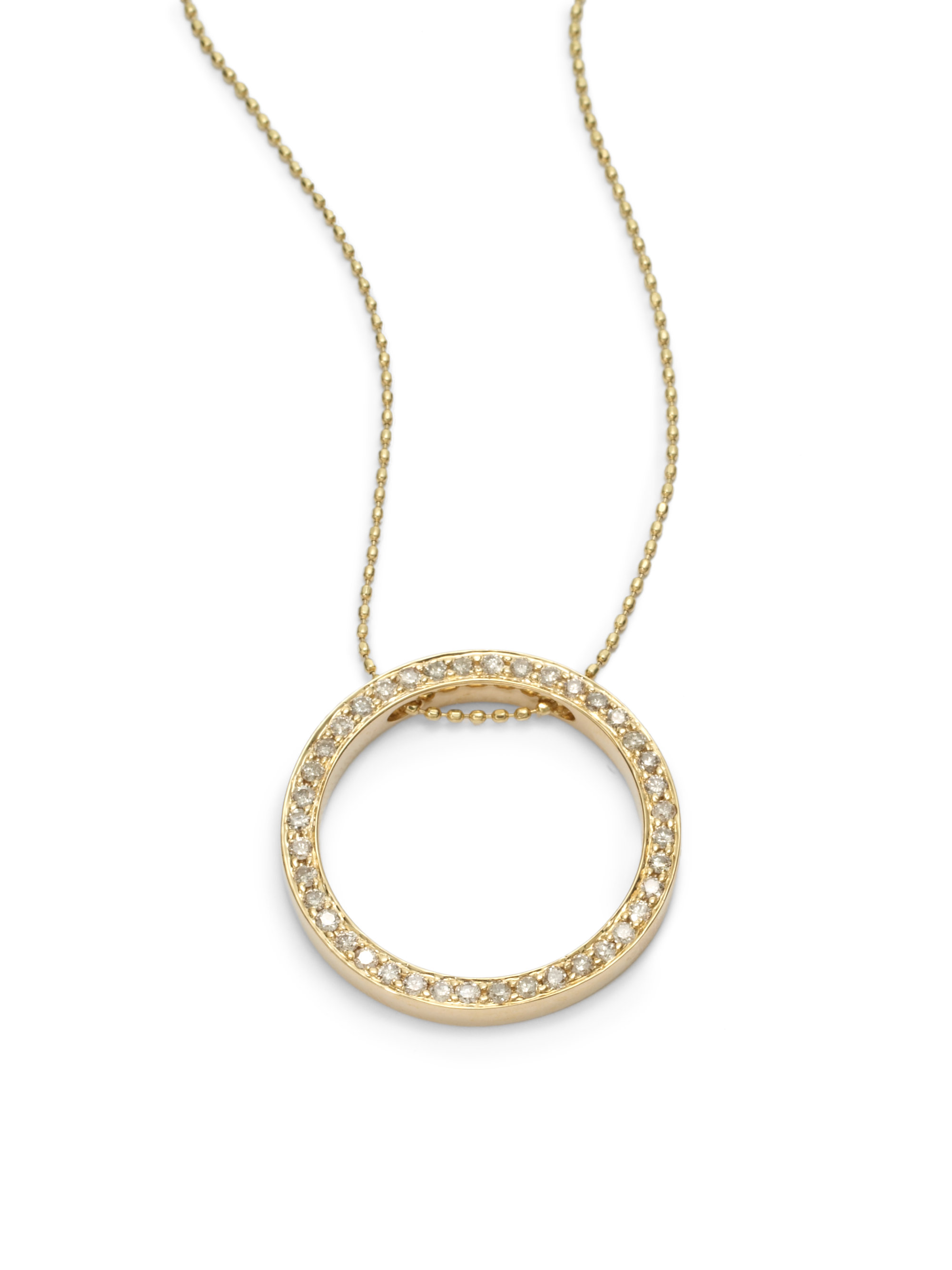 Sydney Evan Diamond Eternity Circle Necklace in Gold (Metallic) Lyst