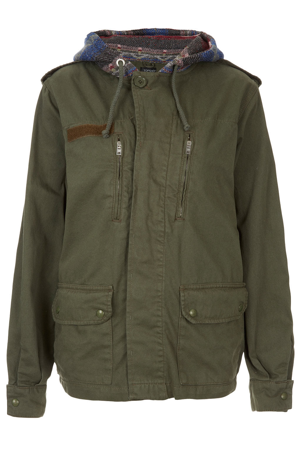 Navajo Hood Army Jacket in Green Lyst