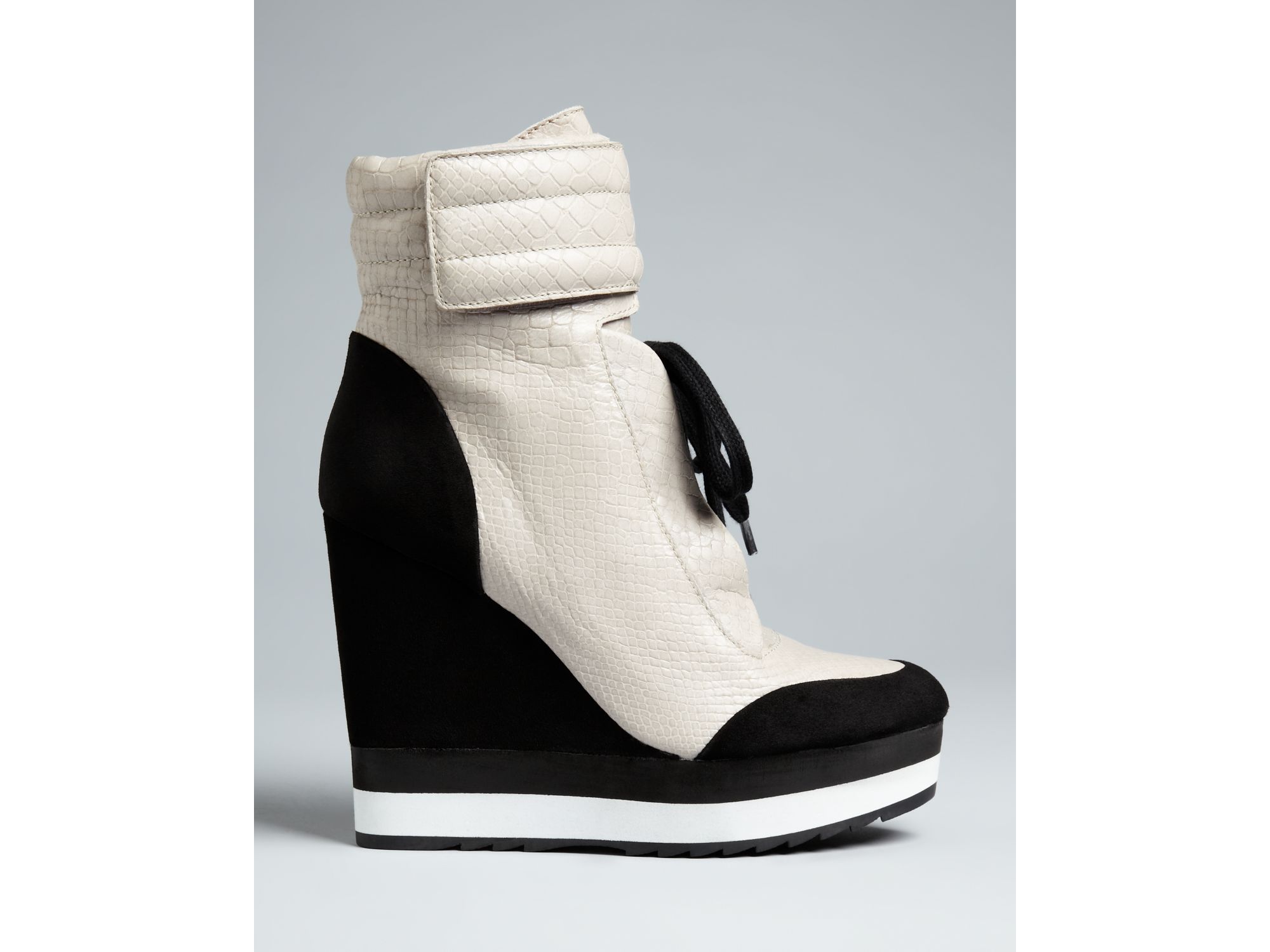wedge sneaker booties