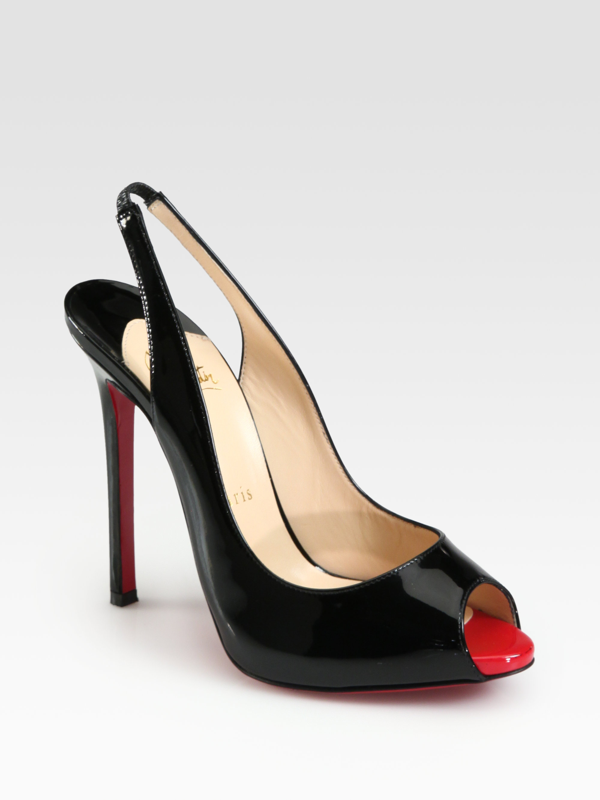 christian louboutin flo slingback pump black