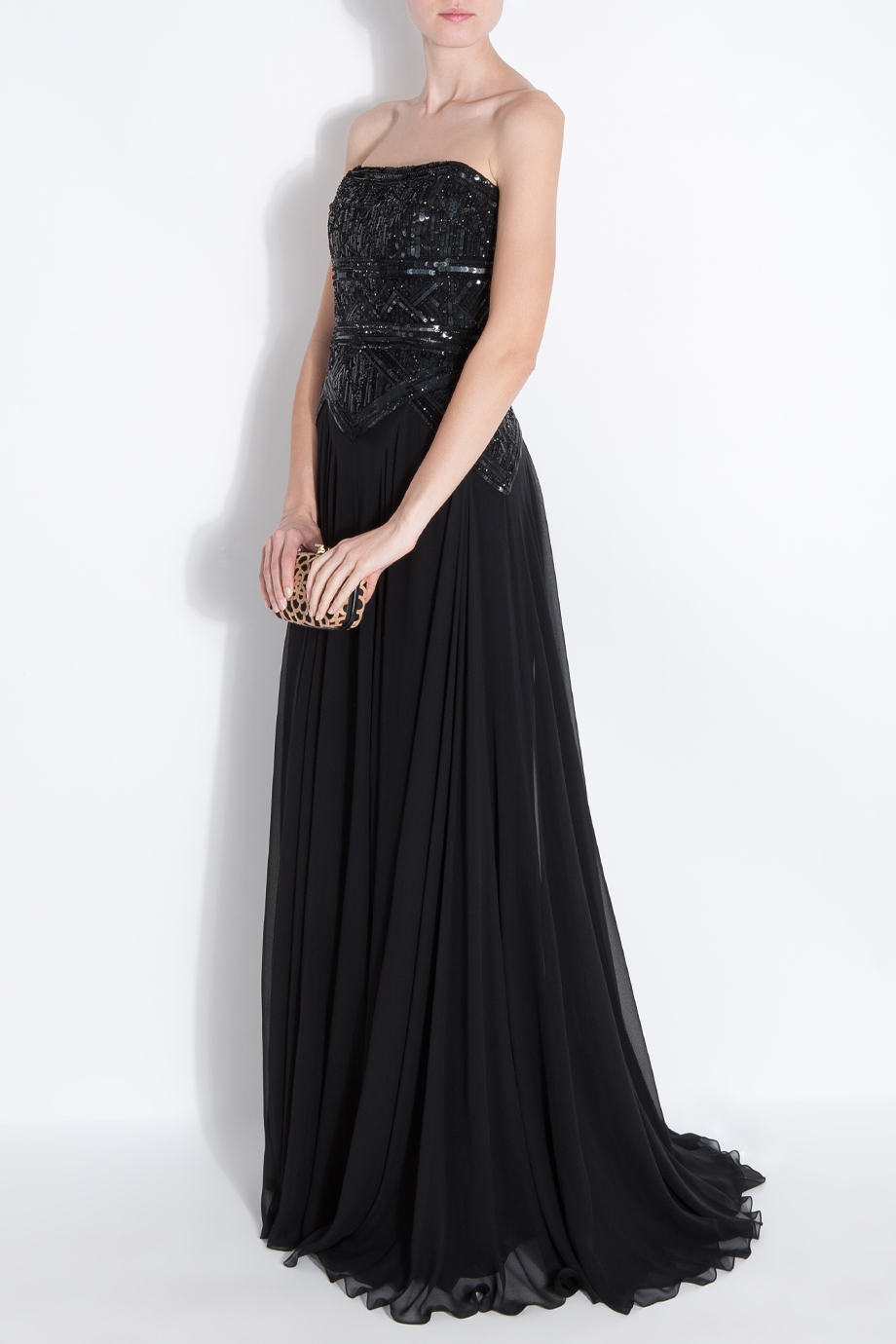 Elie saab Strapless 12 Beaded Gown in Black | Lyst