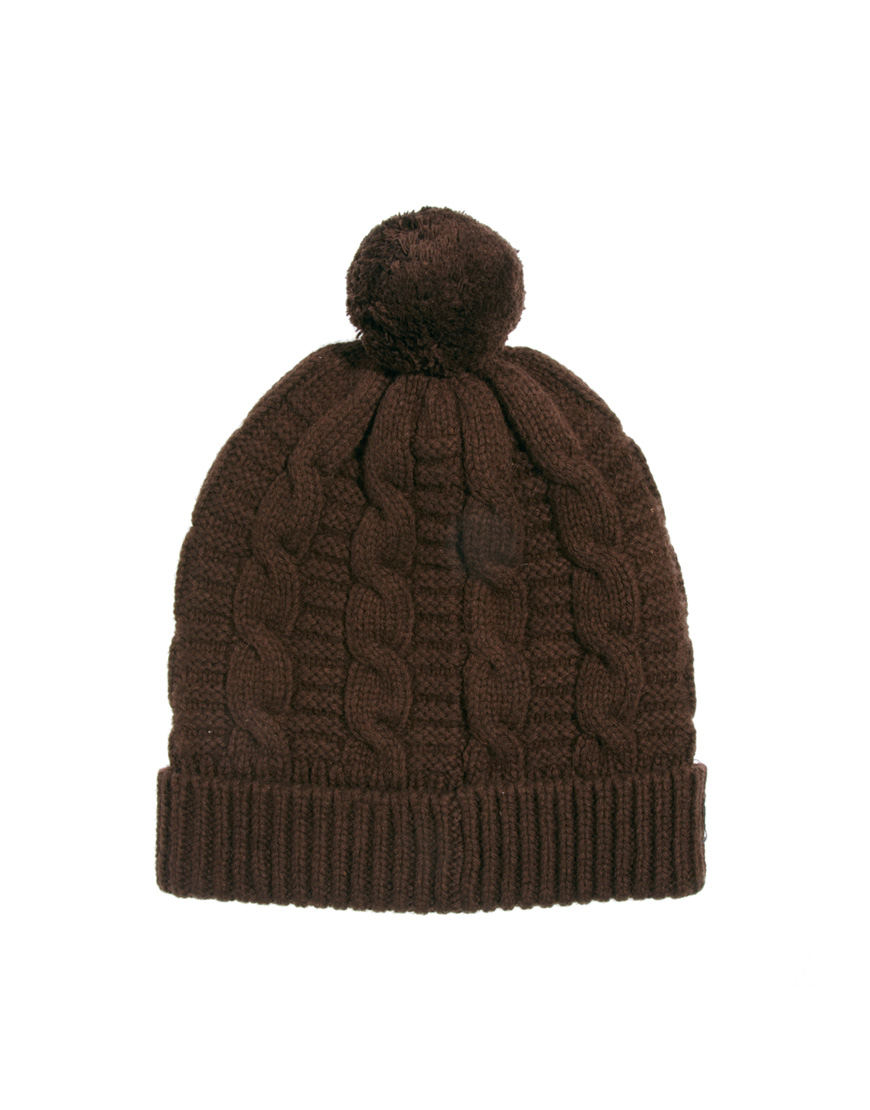 brown wooly hat