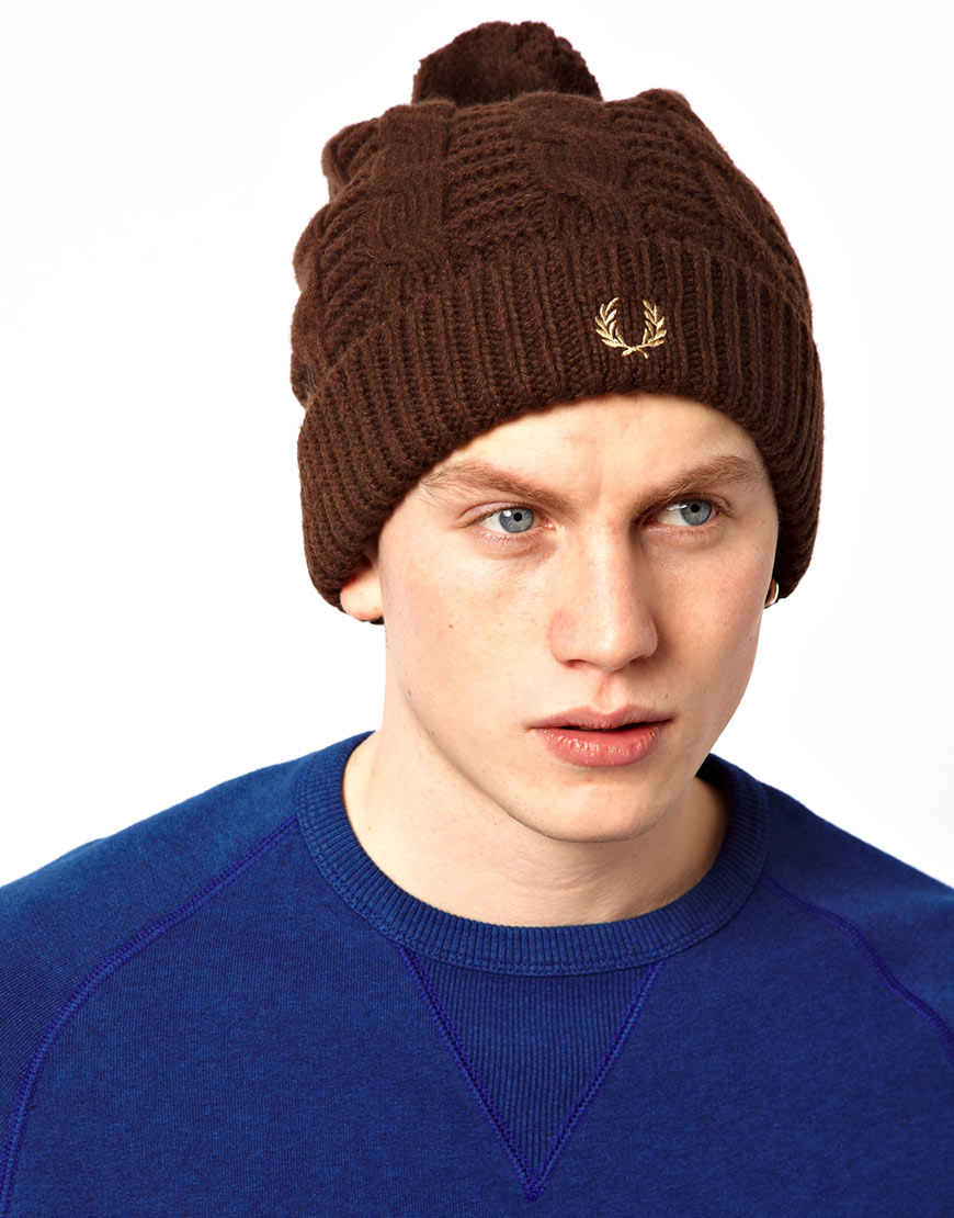 fred perry bobble hat