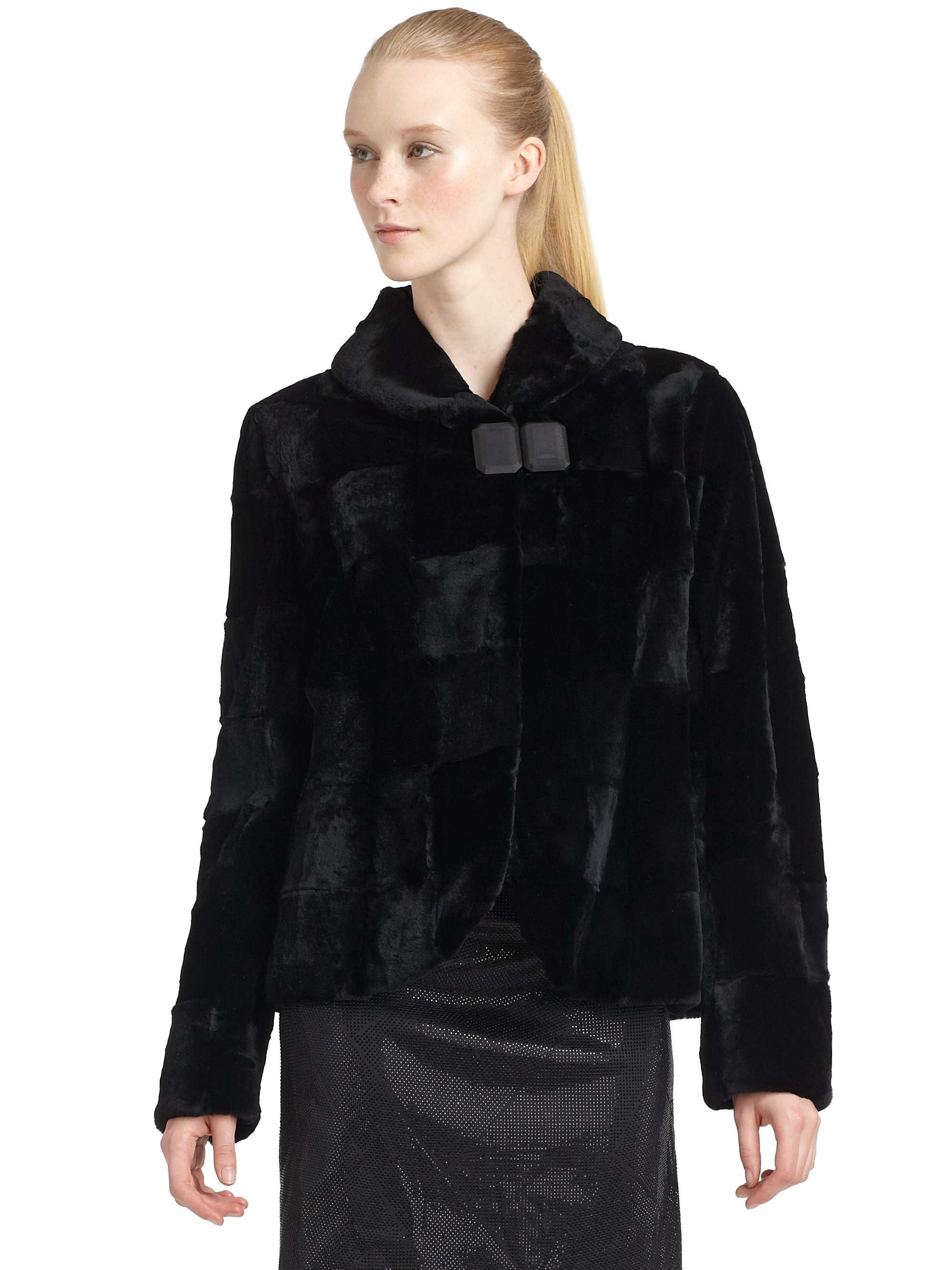armani fur coat