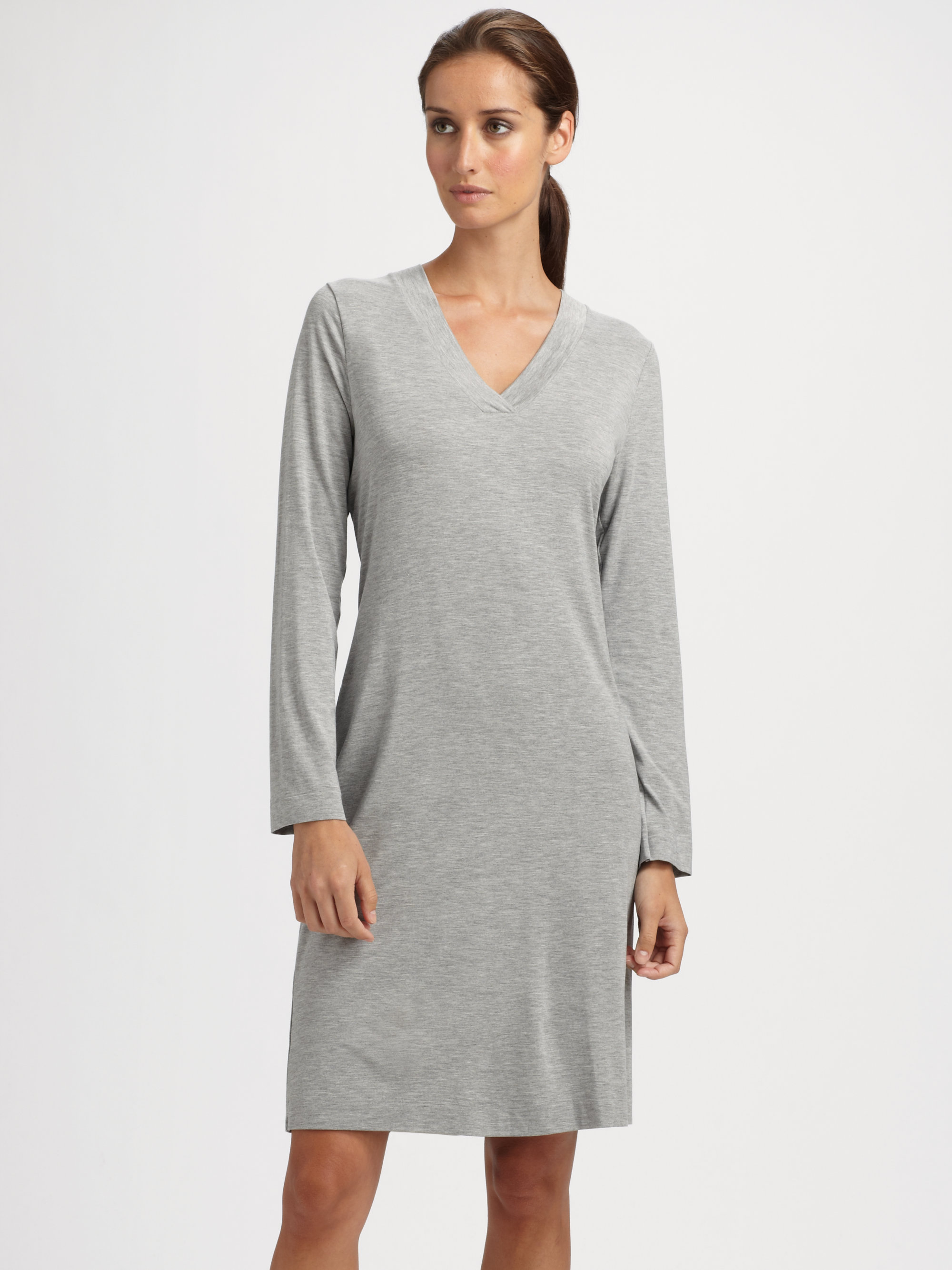 hanro long sleeve nightgown