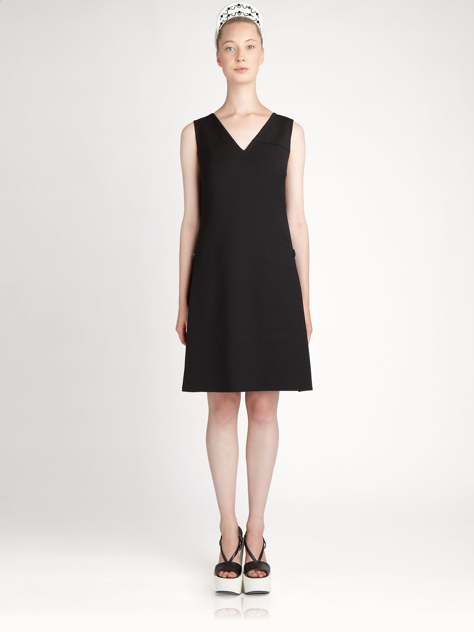 jil sander black dress