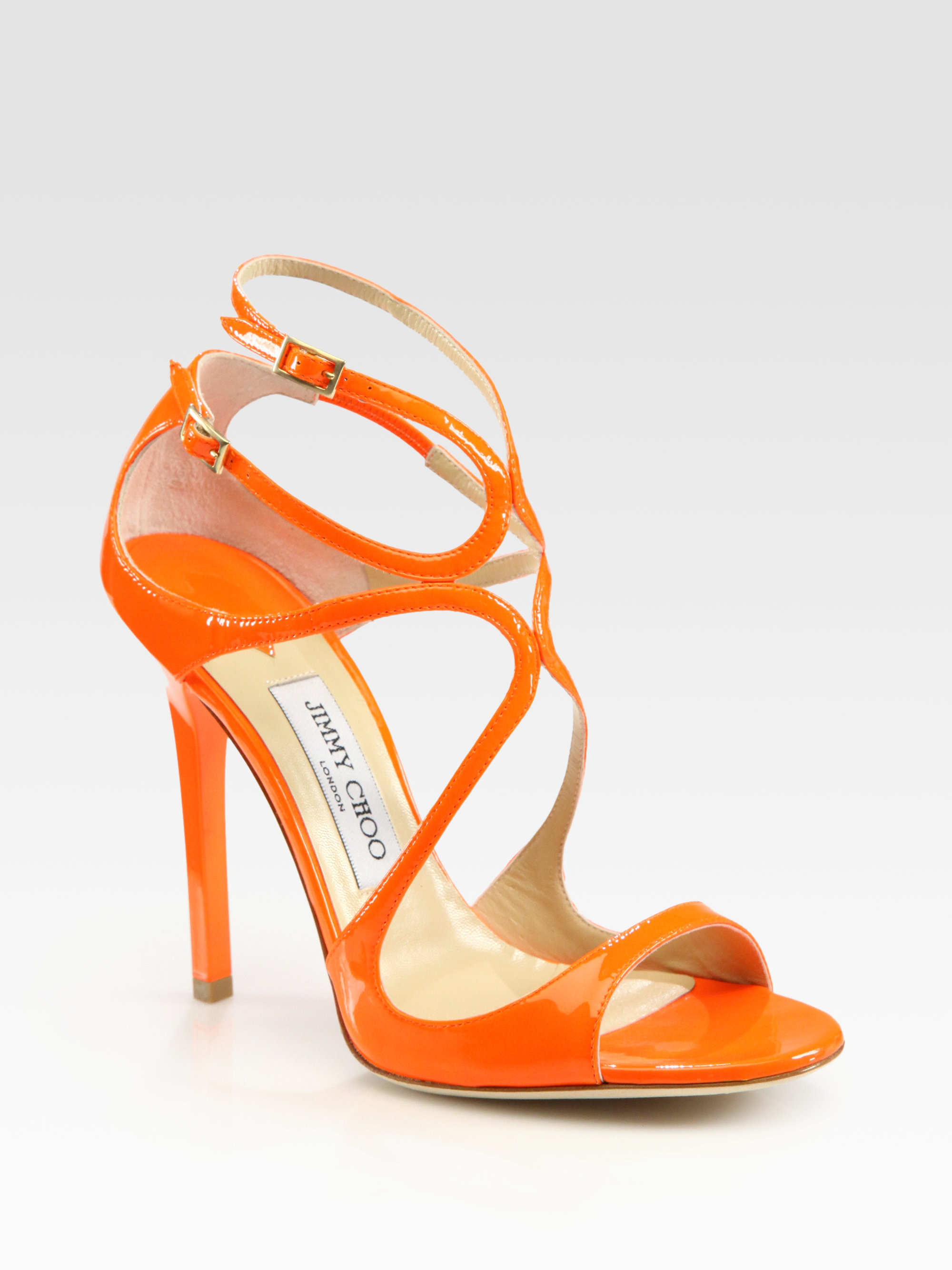 jimmy choo orange heels