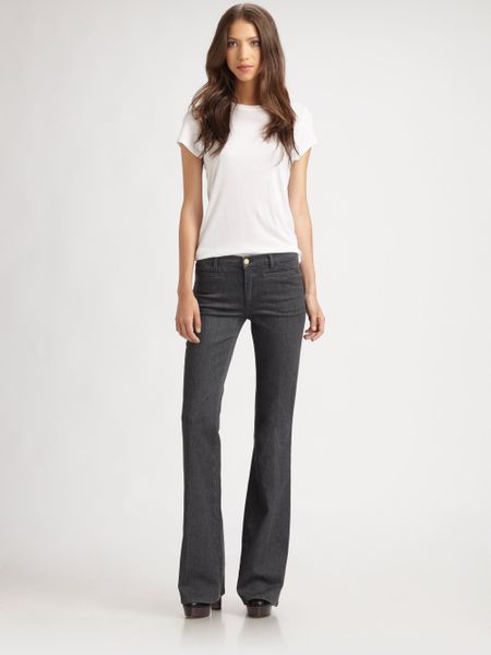 Mih Jeans Flare Pants in Gray (grey) | Lyst