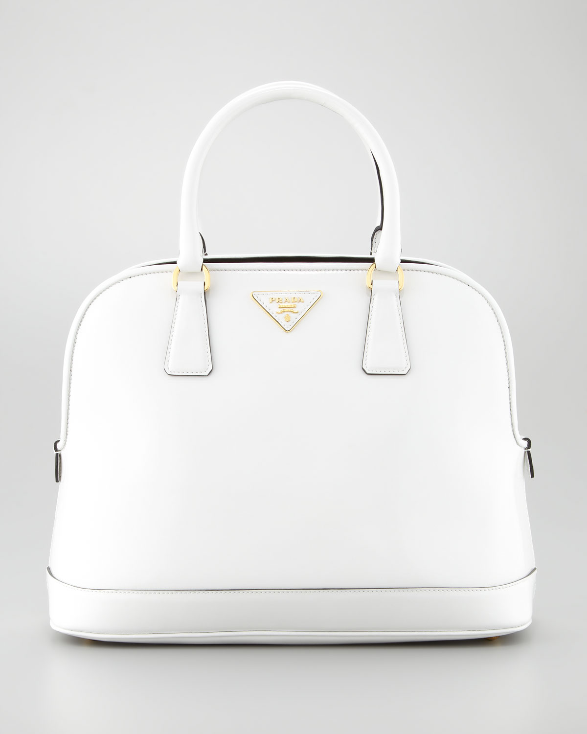 Prada Galleria Bag White Prada Spazzolato Open Promenade Dome Tote Bag In White Lyst