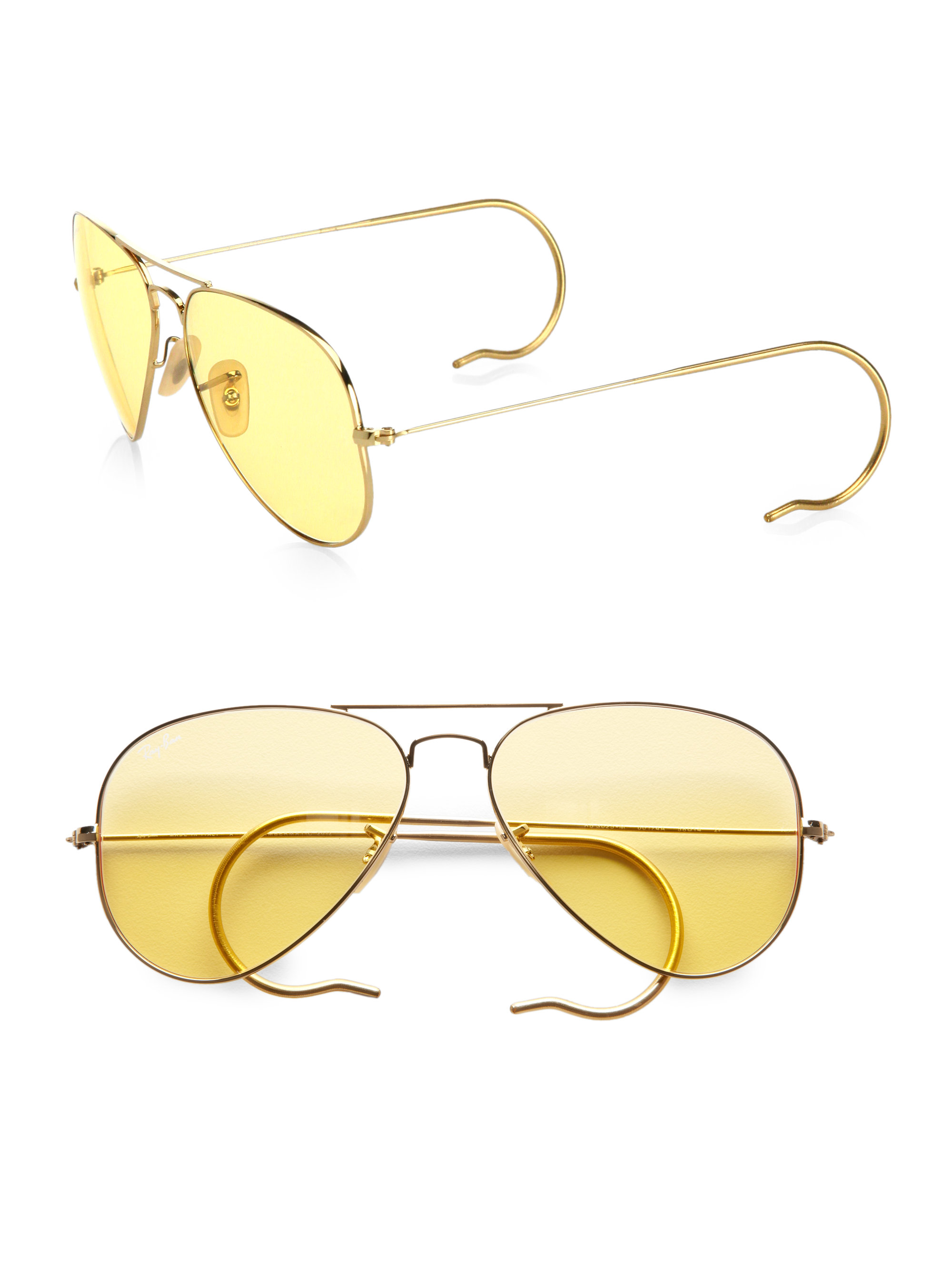ray ban metal aviator sunglasses